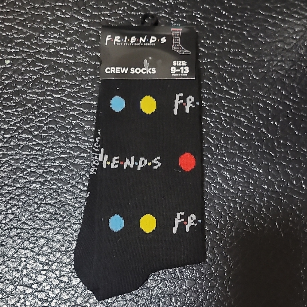 FRIENDS Black and Yellow Casual Socks with Playful Design